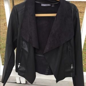 Black faux leather bagatelle jacket